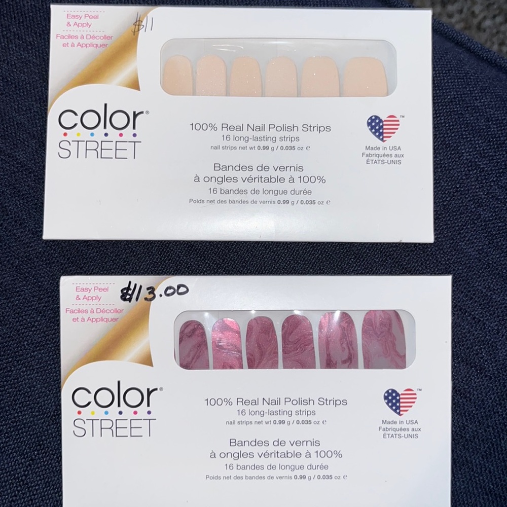 Brand new 2 color street nail polish strips